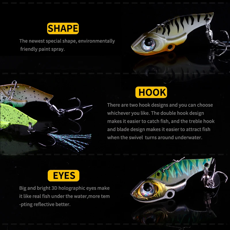 MAGIC WORKS-señuelo de pesca de Metal VIB, cebo en miniatura, 5g/7g, cuchara dura Artificial para pesca en agua salada - imagen 5