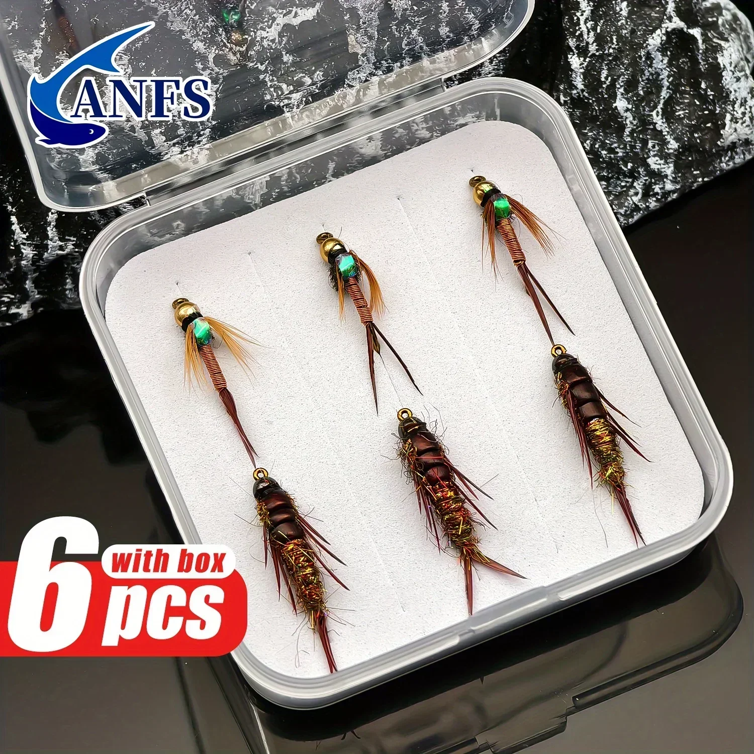 Ninfas para trucha ANFS – Realistas con rayón de hundimiento lento - imagen 5