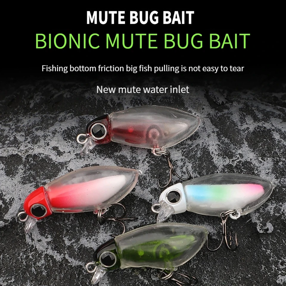 WALK FISH-cebo de insecto para pececillo, 40mm/2,3g, cuerpo de plástico suave, señuelo de pesca Artificial, trucha, Mini Micro Wobblers, señuelo de pesca - imagen 4