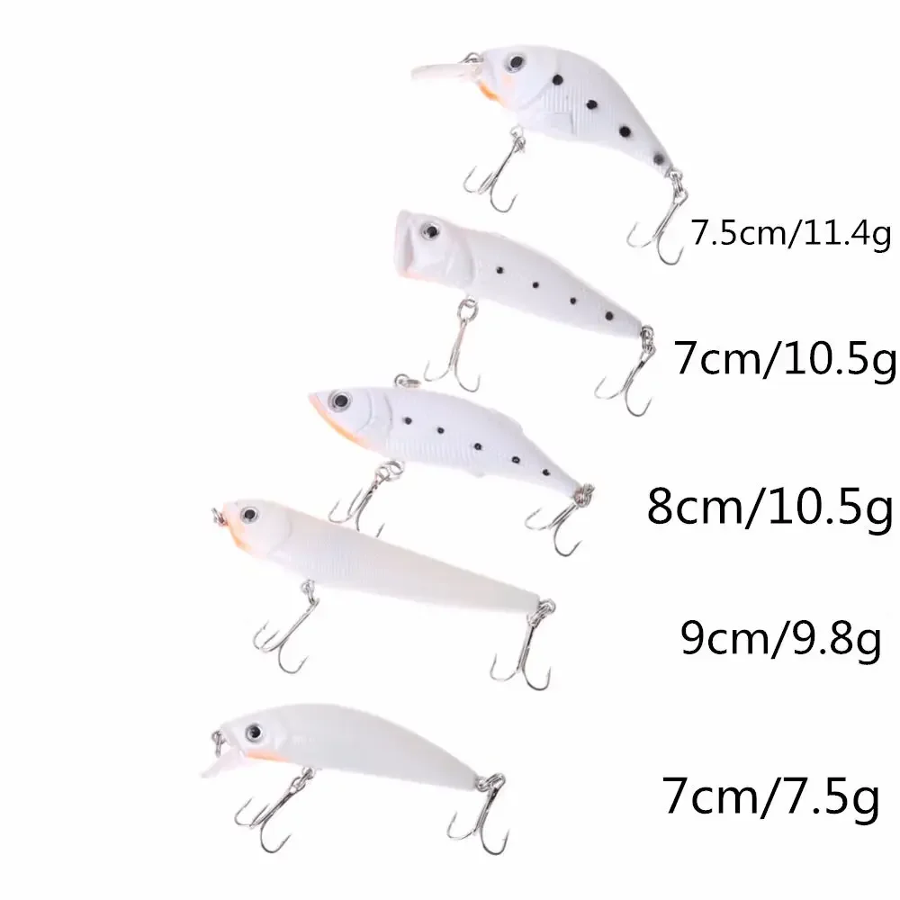 5 unids/set Señuelos de Pesca 3D luminoso pesca nocturna Minnow señuelo Isca Artificial Wobbler cebo duro señuelo anzuelo aparejos señuelo de pescado - imagen 3