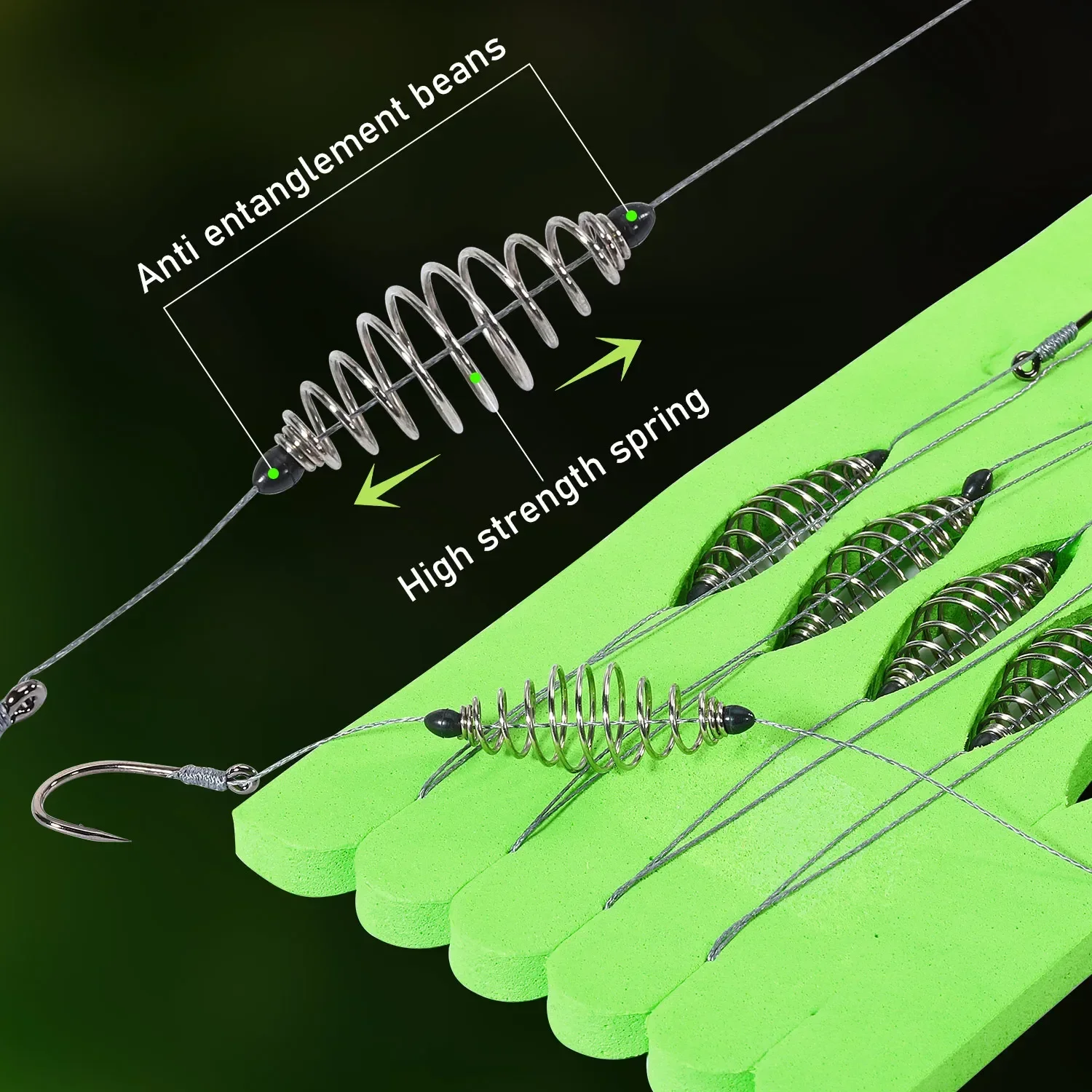 Sougayilang 5 pzas/lote anzuelo de manivela Kit de herramientas de pesca equipo de pesca de carpa equipo de pesca duradero para pescadores - imagen 3