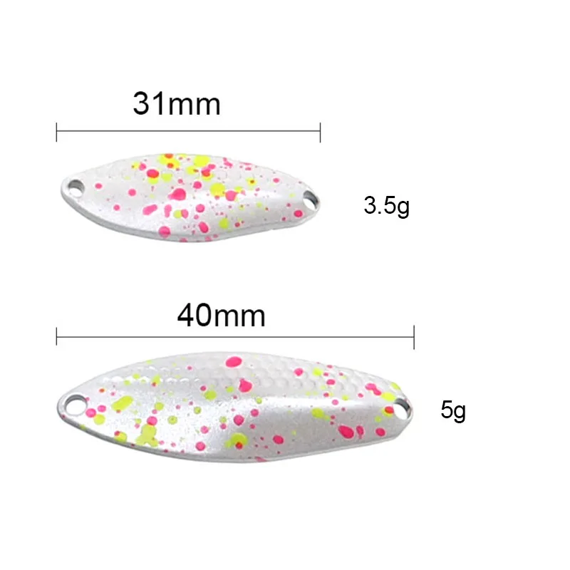 HISTOLURE 1 Uds señuelo para trucha cuchara cebo 5g 40mm pintura colorida cobre Metal Señuelos de pesca para trucha perca Chub - imagen 2