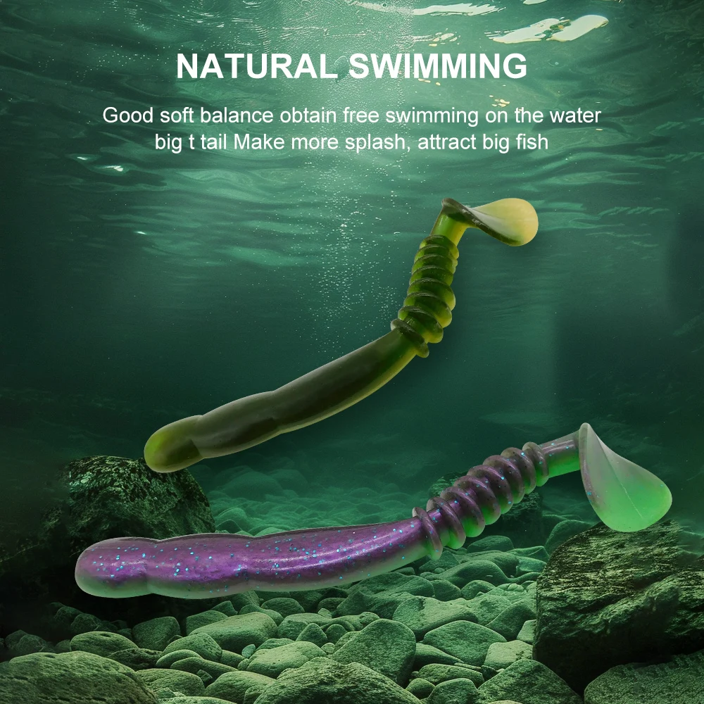 ESFISHING nuevo señuelo suave de plástico grande brillo de roca 150mm 23g pesca de carpa y cebo de juego de peces - imagen 3