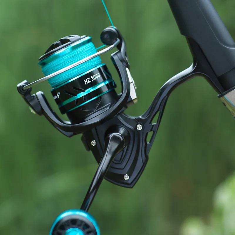 Carrete de Pesca HZ1000-7000 arrastre máximo 10kg carrete de Metal agarre carrete giratorio para carrete de carpa accesorios de Pesca lubina pescado - imagen 5