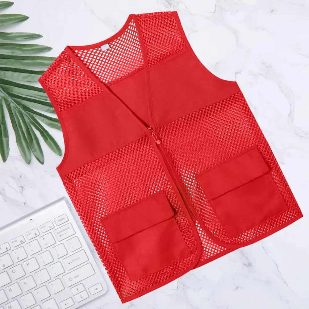 Chaleco de pesca Color brillante Casual hombres mujeres chaleco de trabajo chaqueta chaleco voluntario chaleco sin mangas chaqueta abrigo Tops de trabajo Unisex