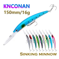 Wobbler Minnow 150mm – 16g ojos 3D profundidad 2,5m