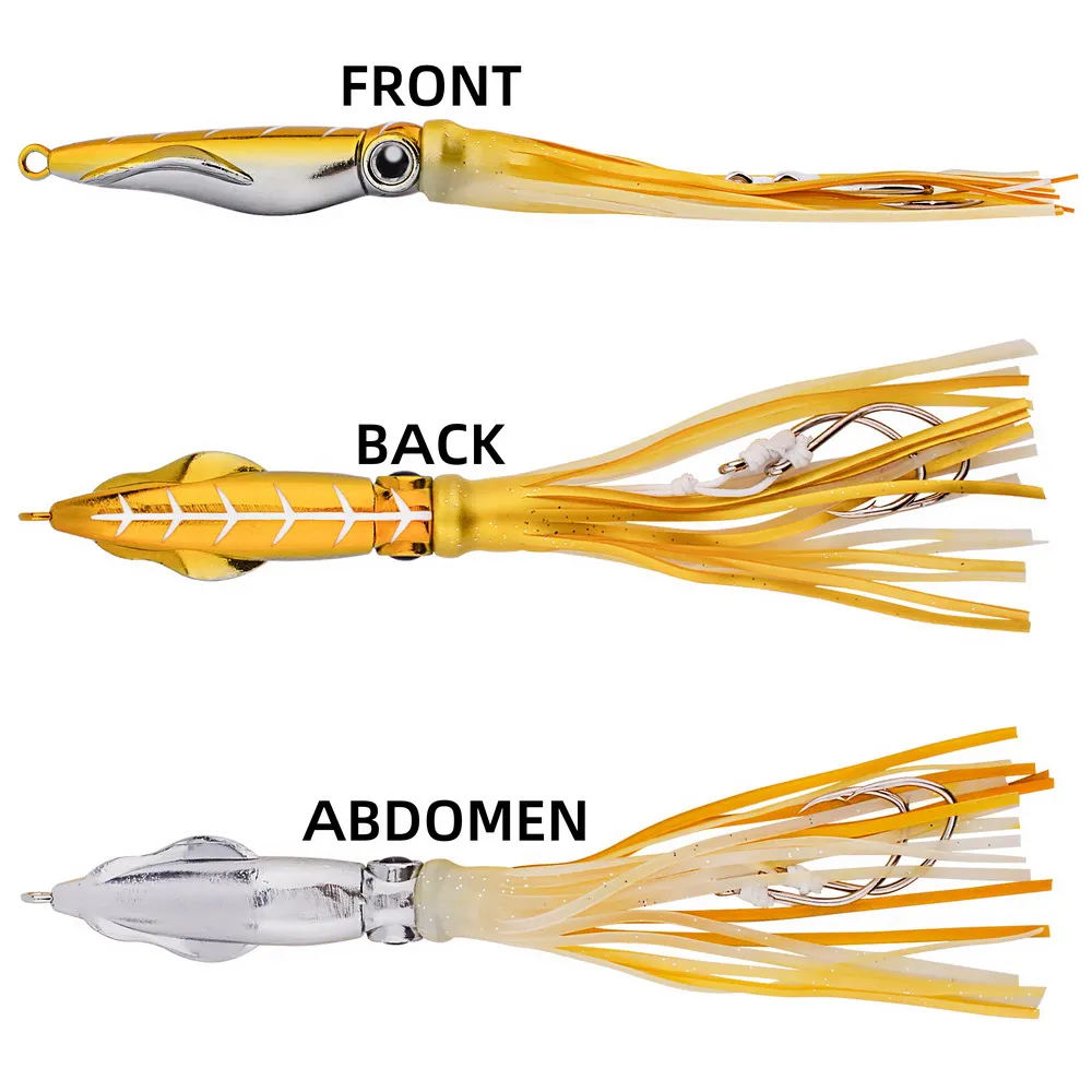 1 unidad 100g 150g 200g 250g cabeza de Metal Inchiku Jig alambre cebo falda de pulpo Pesca Jigging señuelo Artificial Pesca Leurre cebo duro - imagen 3