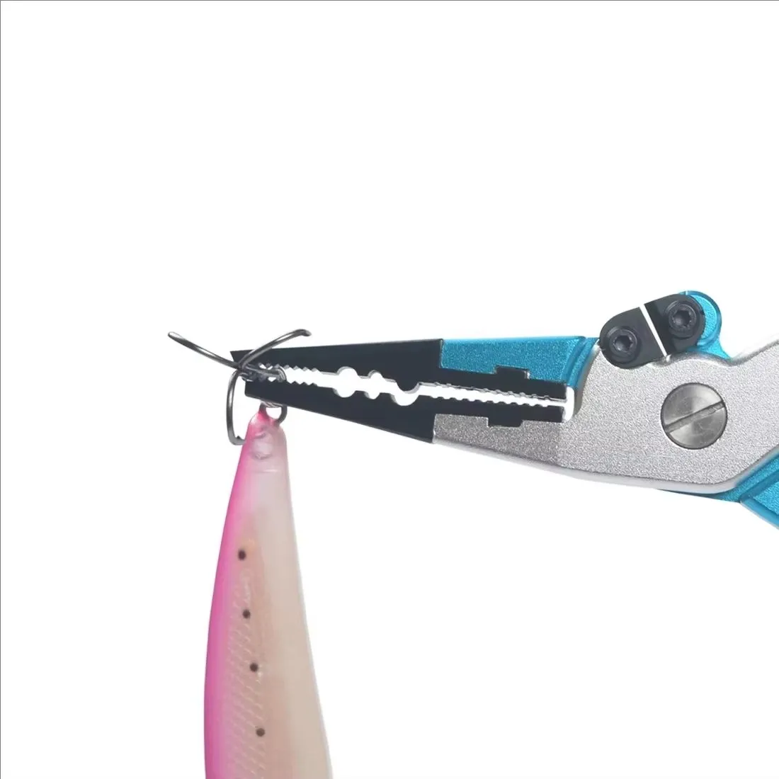 Alicates de pesca de aluminio, removedor de anzuelos de agarre, corte de línea trenzada y anillo dividido, equipo de peso para peces - imagen 5