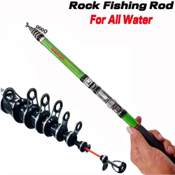 Caña de pescar telescópica de fundición de larga distancia, Material de fibra de carbono para pesca en roca marina, 3M, 2,7 M, 2,4 M, 2,1 M, 1,8 M, 1,5 M