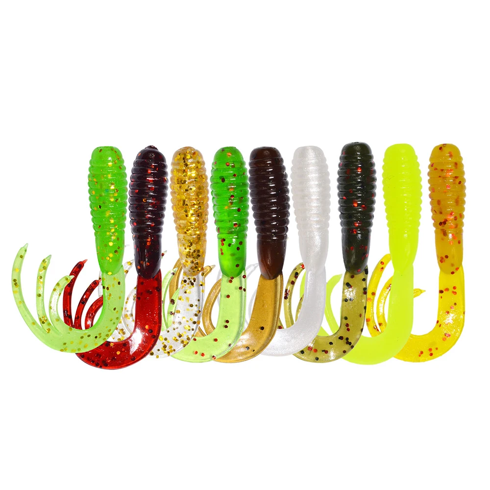 Señuelo de pesca suave de agua salada, cebo de plástico de goma Multicolor de alta calidad, juego de Señuelos de Pesca artificiales, 50 piezas, 38mm, 0,7g - imagen 2
