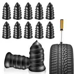 Kit de clavos de goma para reparación de neumáticos, clavos de reparación de neumáticos atornillados de alta resistencia, tornillos de reparación de pinchazos, 20/60 Uds.
