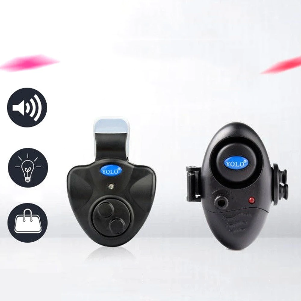 Alarmas de pesca con luz LED para ajustar el sonido, alarma de mordedura de carpa portátil, indicador de alerta de engranaje, barra de amortiguación, herramienta de pesca fuerte con batería - imagen 4