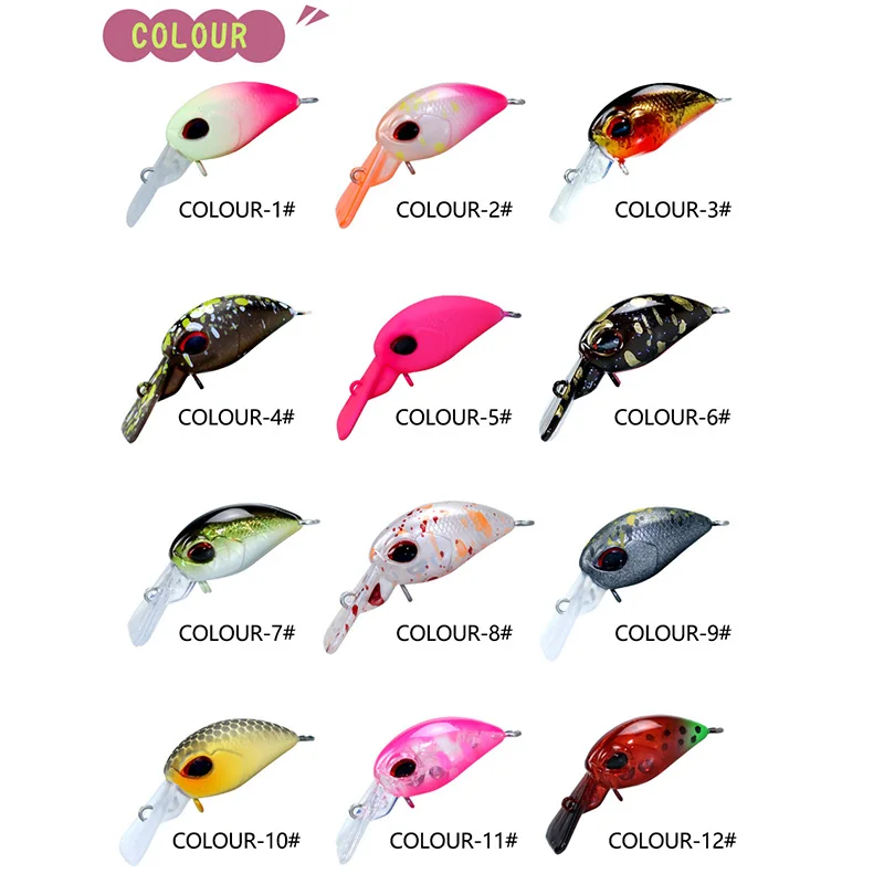 HISTOLURE Crankbait hundente 40mm – Mini lengua ancha para trucha - imagen 4