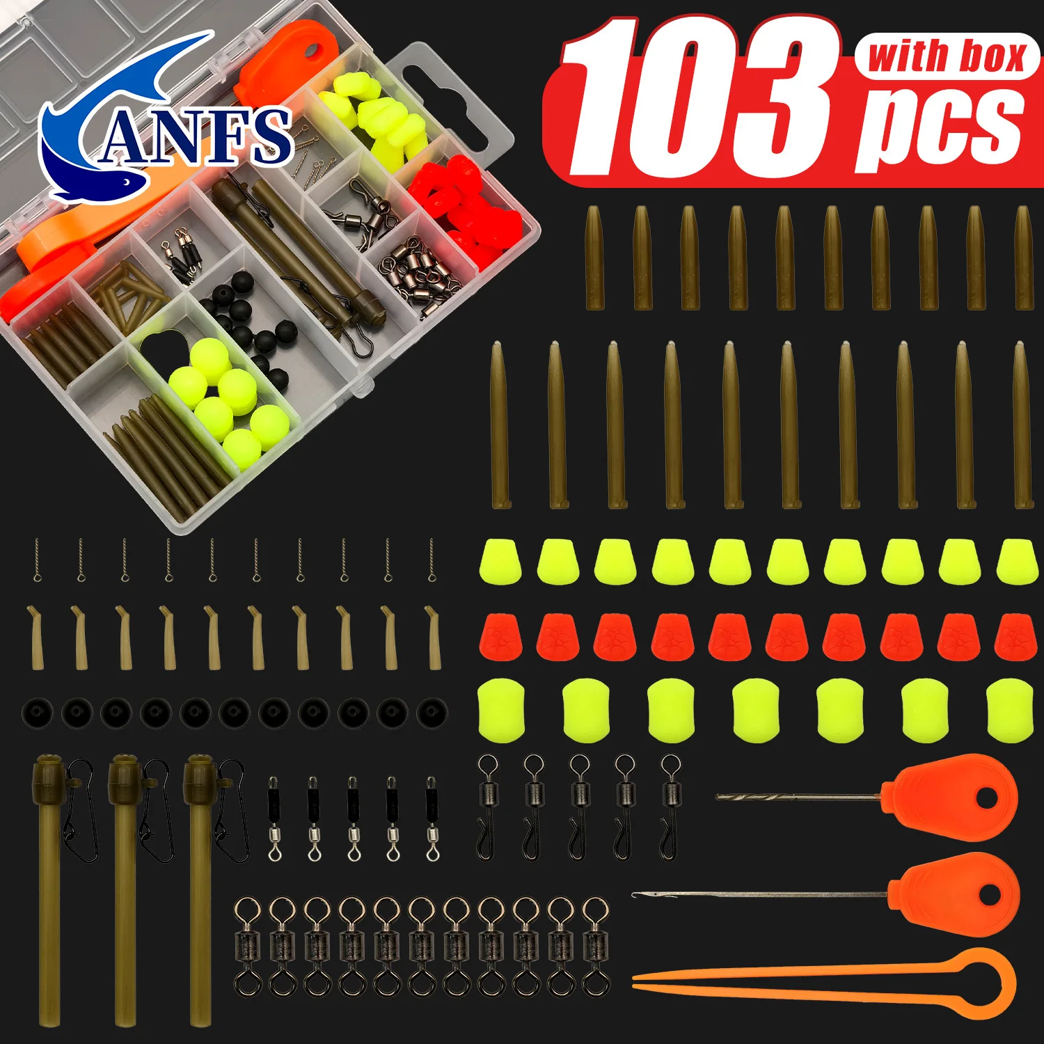 Kit accesorios para pesca de carpa con alimentador y plomos