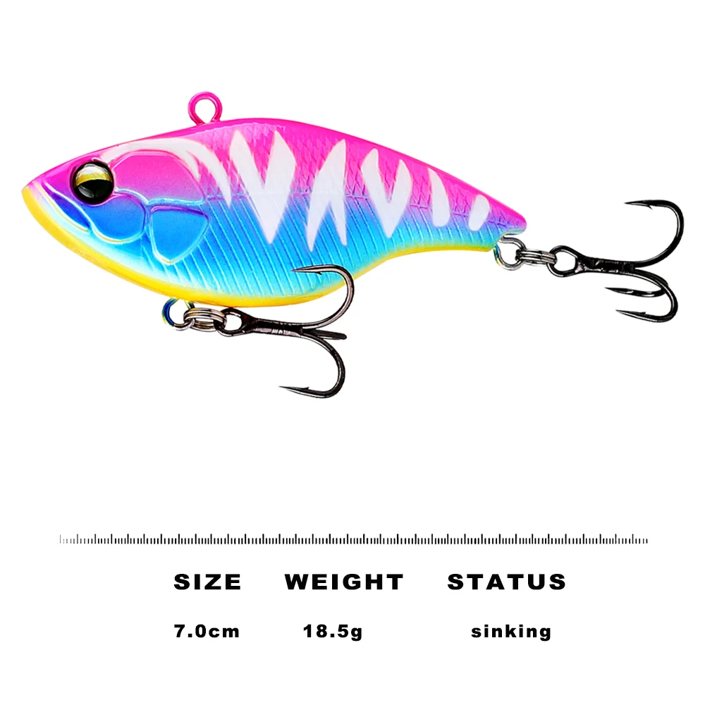 CCLTBA-cebos artificiales duros que se hunden, señuelos VIB para pesca, ganchos de calidad 4X, aparejos de cebo de pesca, 7cm, 18,5g - imagen 2