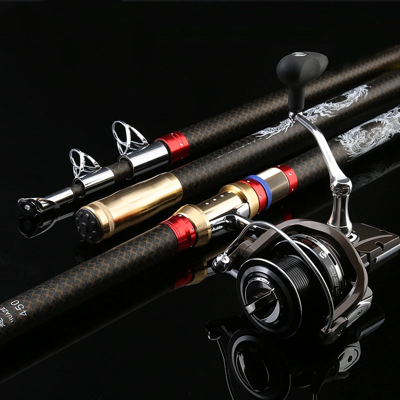 Caña de pescar telescópica superdura, alta resistencia al carbono, accesorios de Pesca - imagen 3
