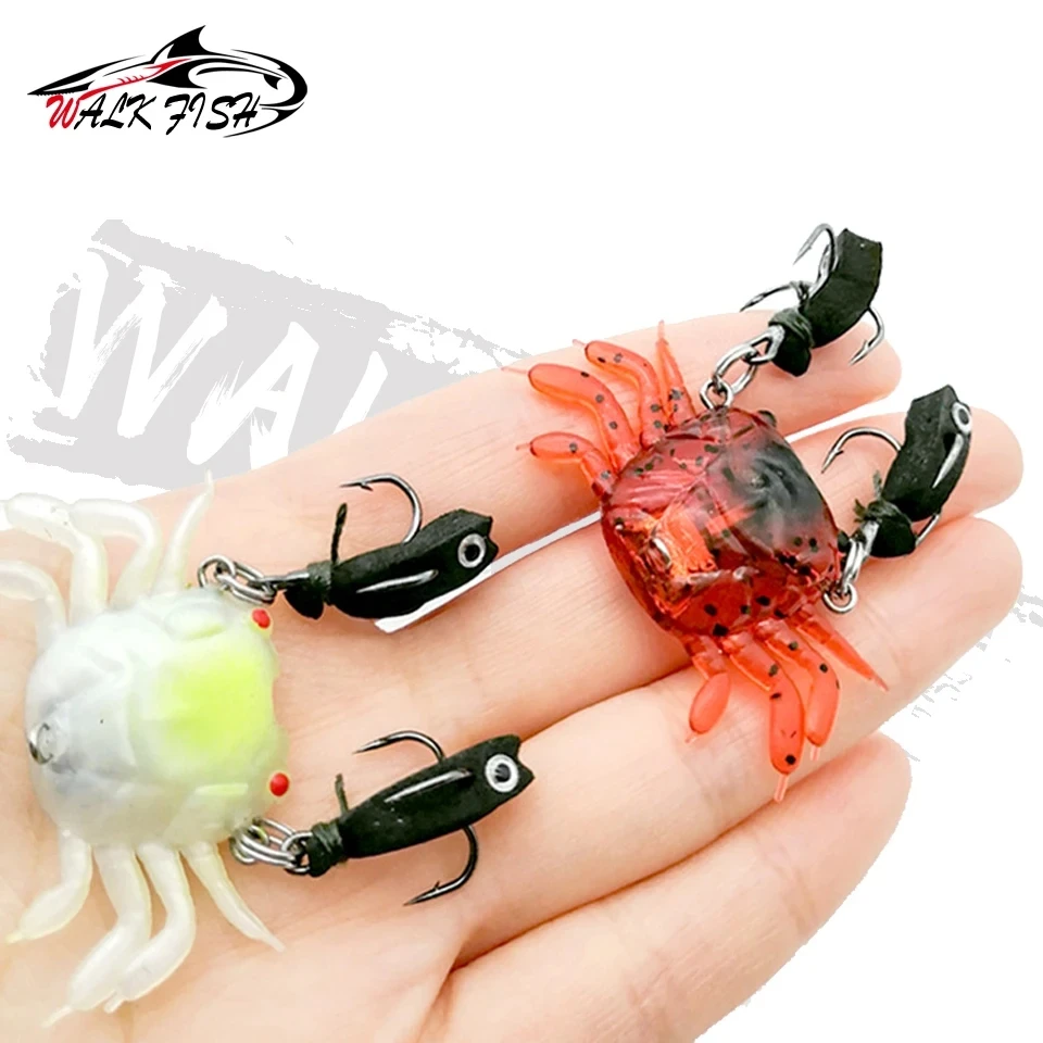 WALK FISH-señuelo suave de silicona, cebo falso de 5,8g y 13,7g, 1 piezas, depredador de hundimiento, calamar, roca marina, equipo Artificial - imagen 4