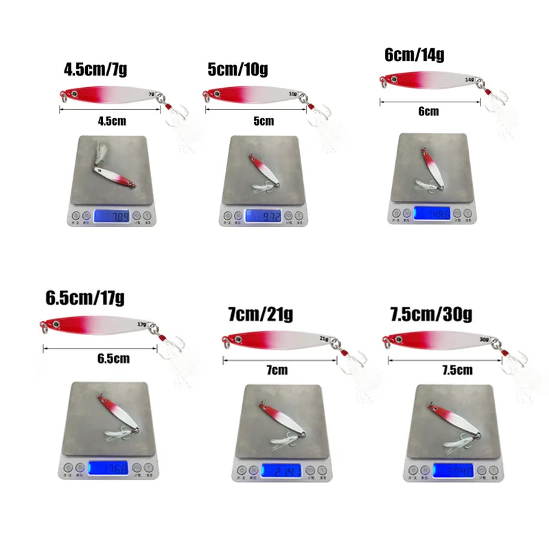 Señuelos de Pesca artificiales, cebo de Metal, 7g, 10g, 14g, 17g, 21g, 30g, venta de 1 pieza - imagen 4