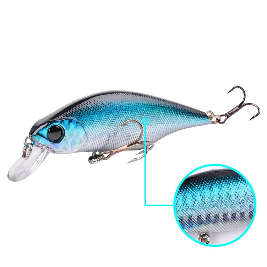 1 Uds. Señuelos de pesca Minnow de alta calidad 90mm 11g señuelo de pesca Crankbait Wobblers ojos 3D aparejos de lubina duros artificiales - imagen 5