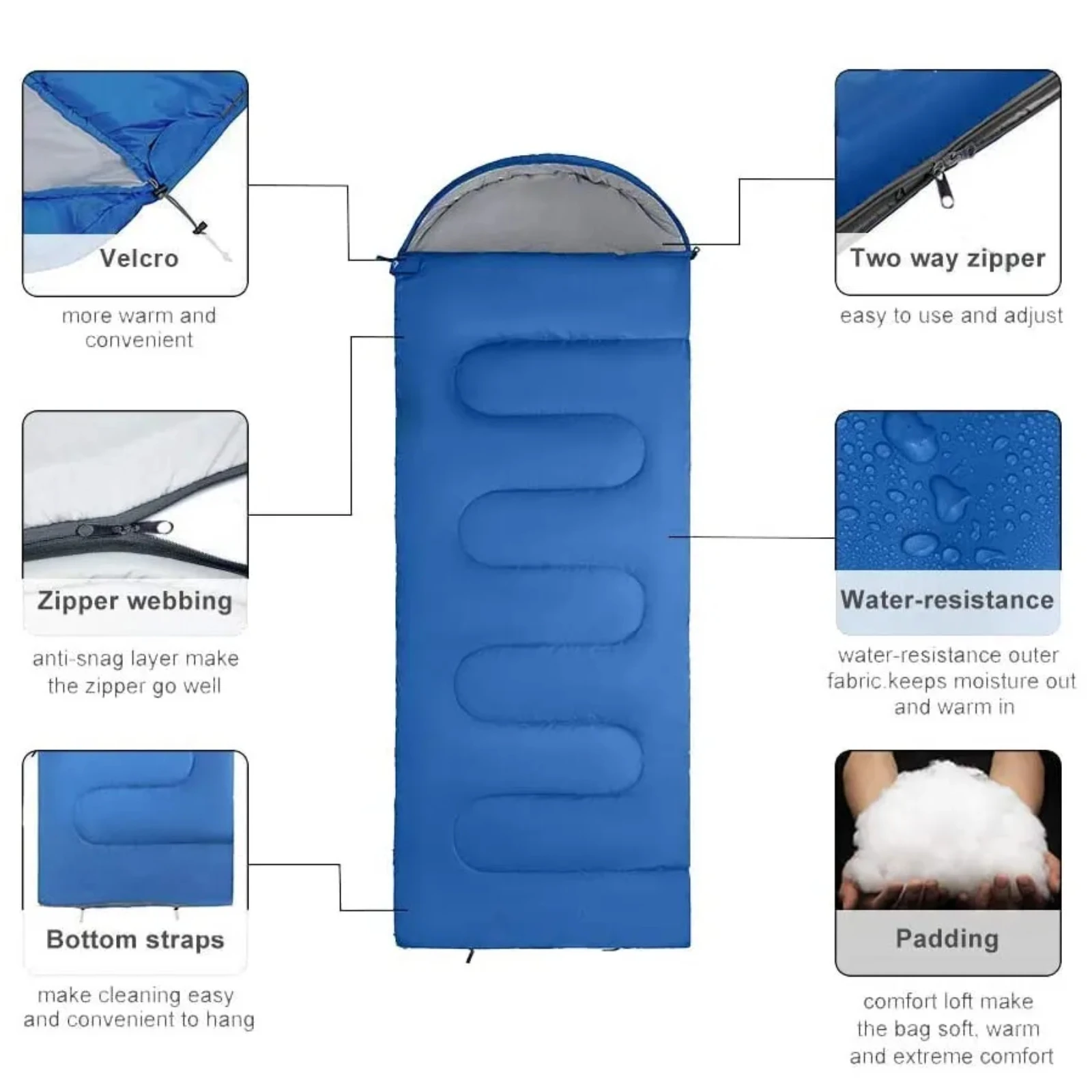 Saco de Dormir Impermeable Ultraligero Sanlike – Ideal para Pesca