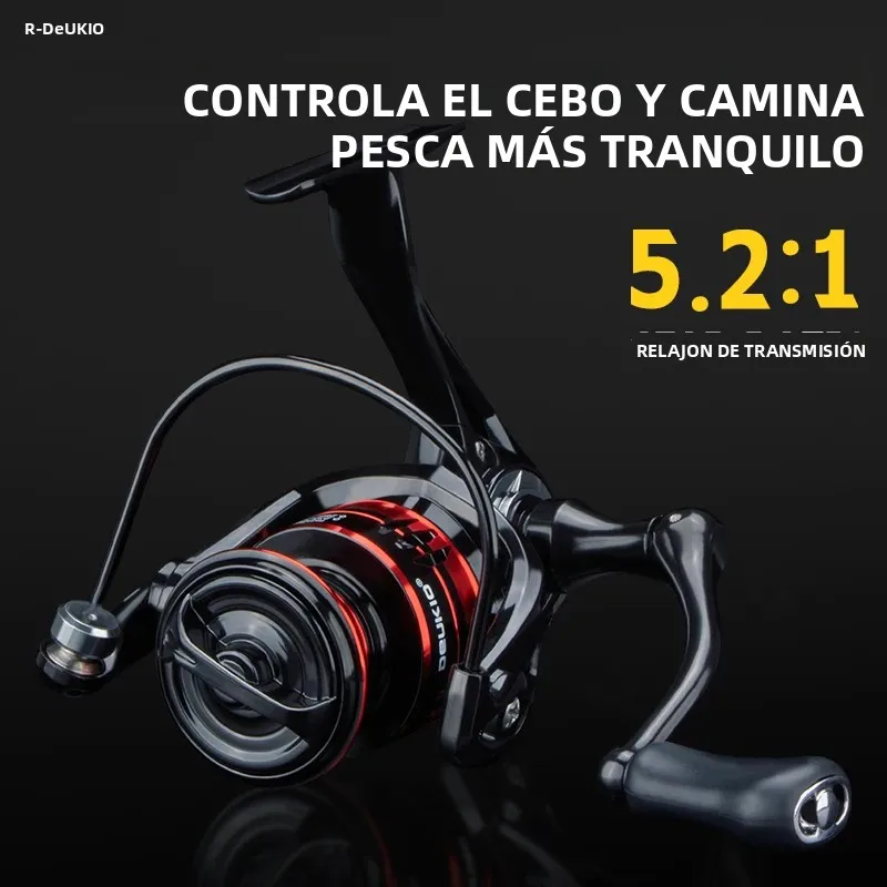 DEUKIO Giratorio Bobina Metálica – Carrete de Pesca Marino - imagen 4