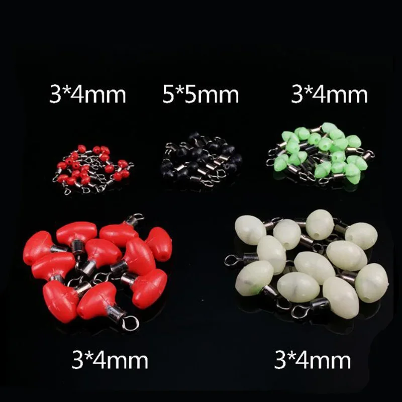 20 unids/lote giratorios de pesca luminosos giratorios accesorios de pesca de mar conector de aparejos giratorios giratorios de 3 vías - imagen 3