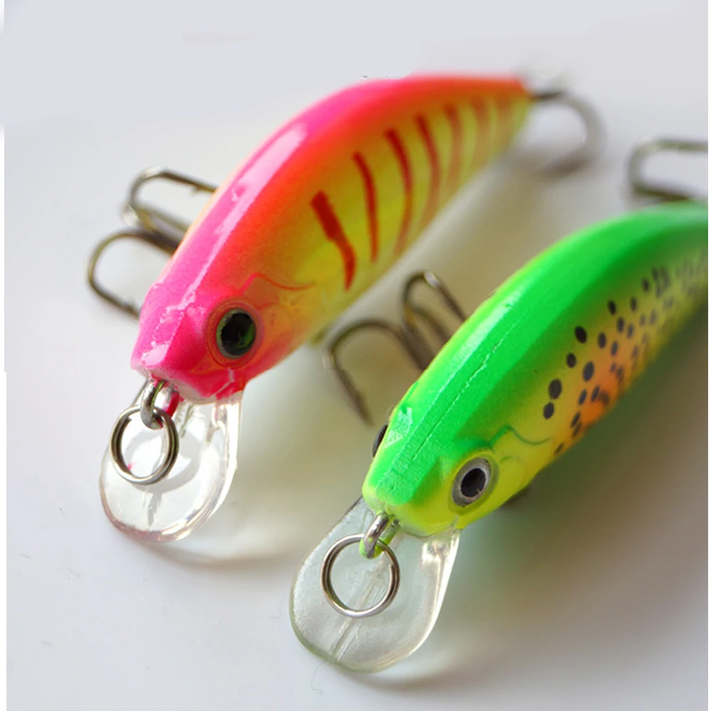 Señuelos Minnow de plástico duro hundibles para trucha y lubina - imagen 5