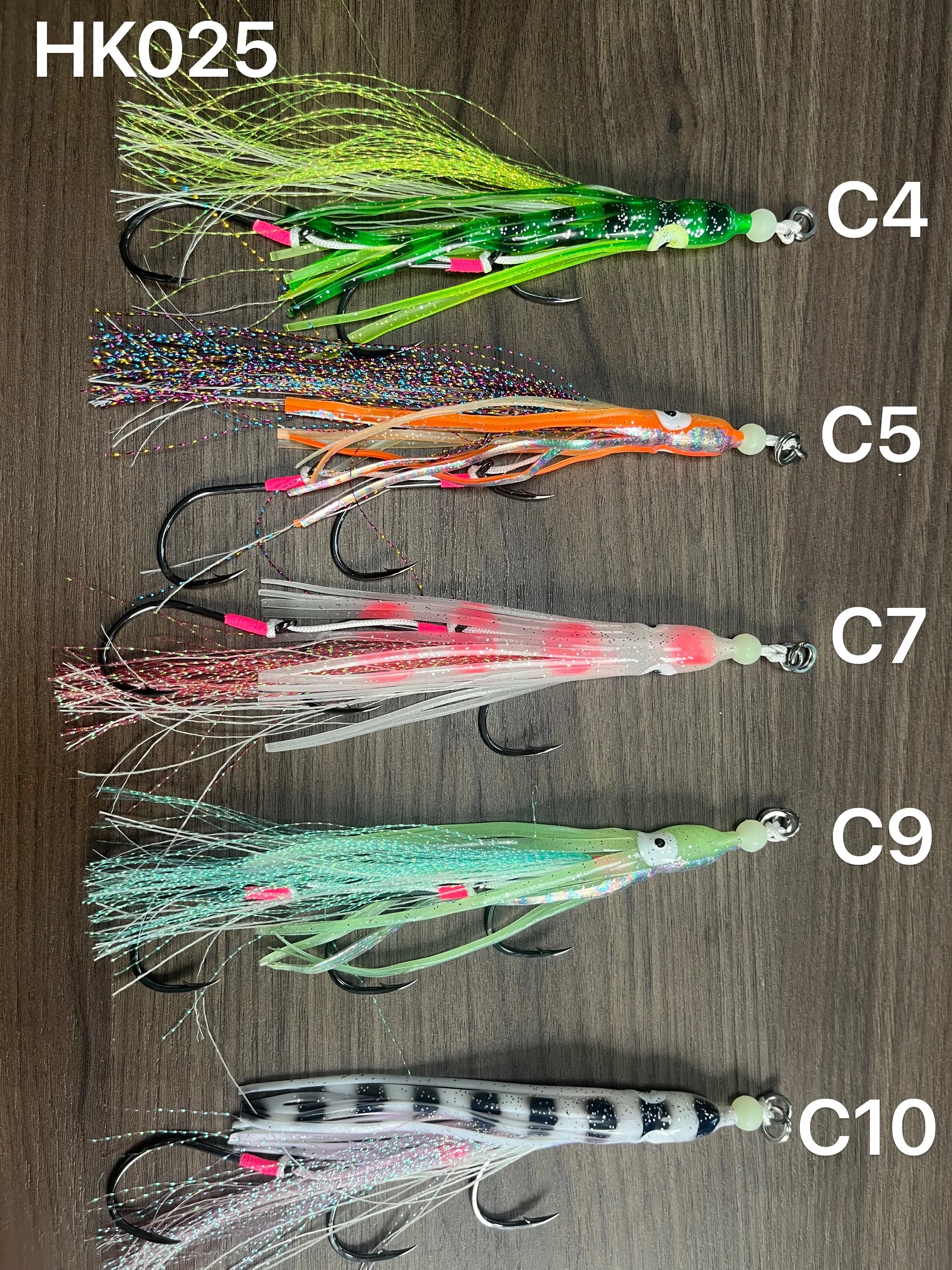 HK025 1 pieza 2 piezas 6/0 8/0 silicona suave calamar pulpo mar anzuelo de pesca Glow Gang Assist ganchos Baited Octo Jig Assist Hook - imagen 4