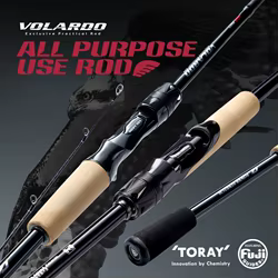 Soloking VOLARDO caña de pescar multiusos 30 + 40T Toray carbono XF/F/MF acción Fuji guía Spinning Casting Bass Pike caña de pescar