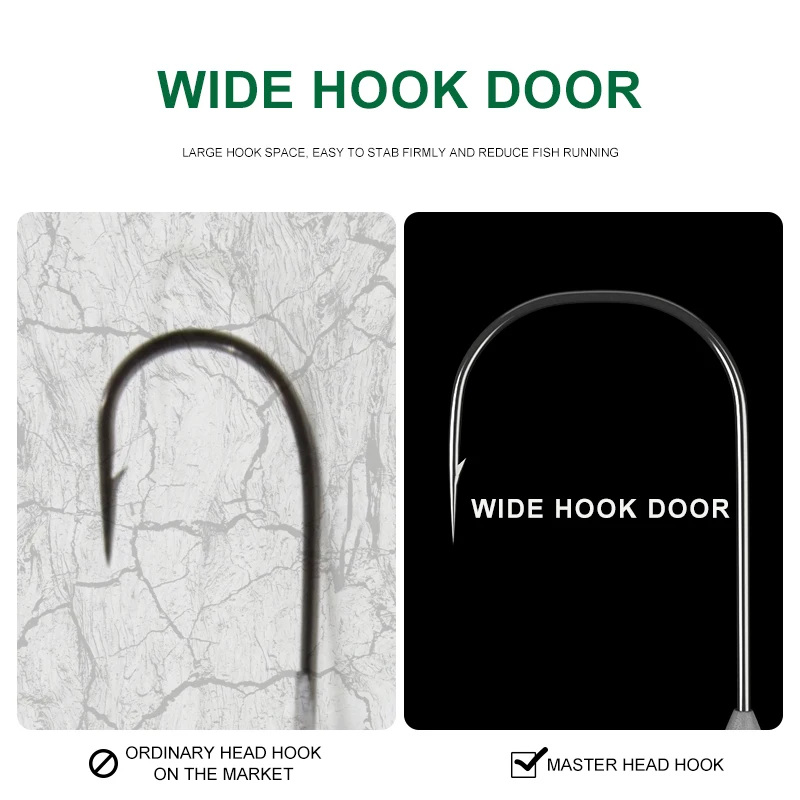 10 Uds anzuelo de cabeza de plantilla raíz Original manivela de plomo anzuelo de pesca Rockfish para señuelo de gusano suave productos de Pesca de lubina 1,75-120g lubina - imagen 4