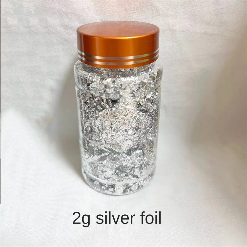 Accesorios para decoración de uñas, lámina de cobre dorado y plateado, lentejuelas, purpurina, hoja de escama, papel de aluminio a granel para decoración de manicura dorada - imagen 4