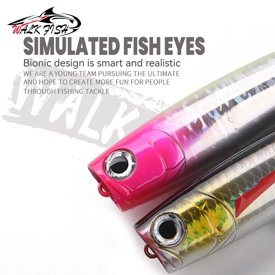 WALK FISH-señuelo Popper flotante para Pesca en el mar, cebo duro de plástico, aparejos de Pesca, 1 piezas, 110mm, 25g - imagen 5