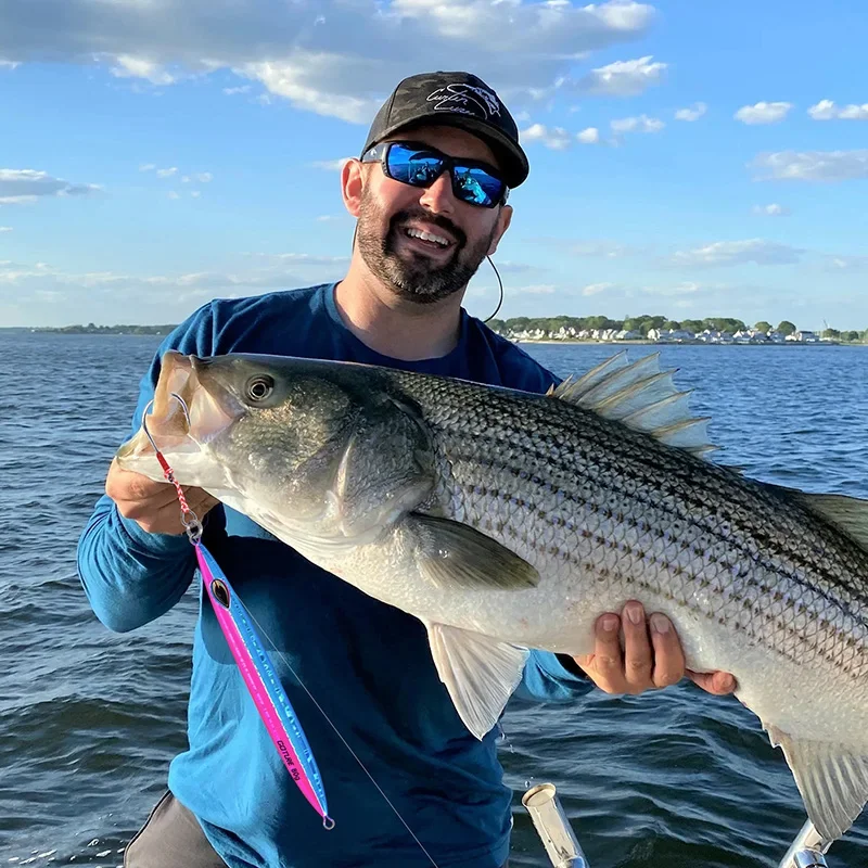 Goture-señuelo de pesca con plantilla de Metal, 80g, 100g, 150g, cebo duro para pesca de lubina, cebo Artificial láser, pesca en barco, señuelos de agua salada - imagen 2