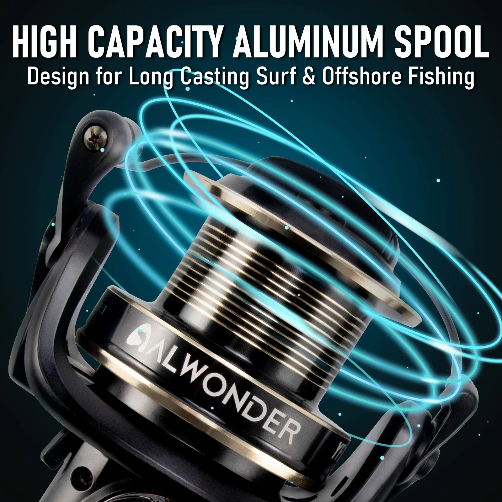 Carrete de pesca de Surf 13 + 1BB, cuerpo de grafito, carrete de aluminio para juego grande, mar, océano, agua salada en alta mar, atún resistente - imagen 4