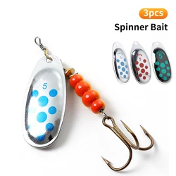 Cucharas Spinner Treble Metálicas – Anzuelo Triple para Spinning