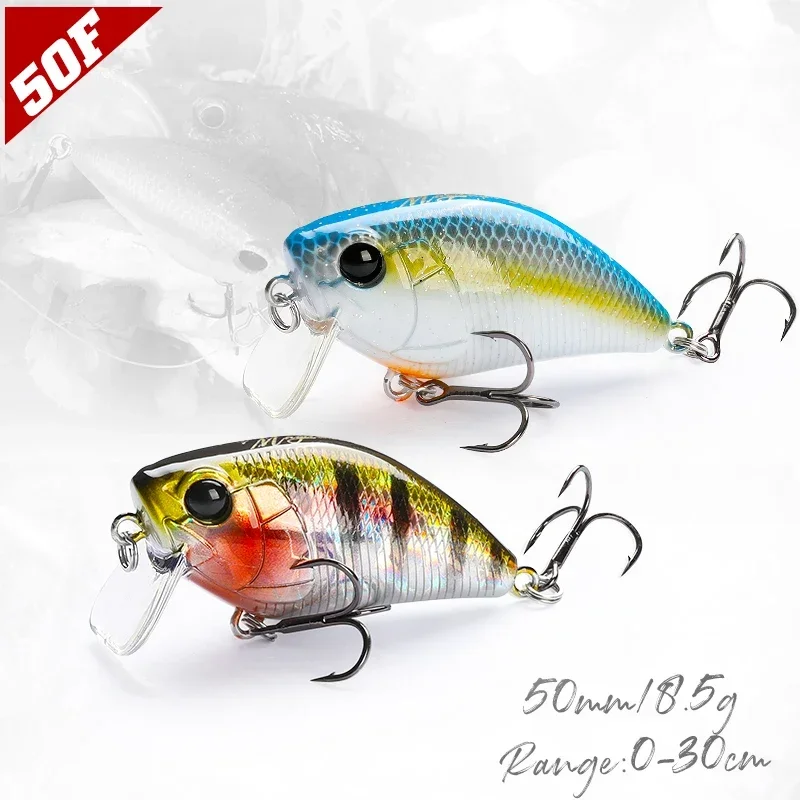 TSURINOYA-señuelo de pesca Crankbait 50F, 50mm, 8,5g, manivela flotante, Artificial, duro, modelo de Lucio - imagen 3