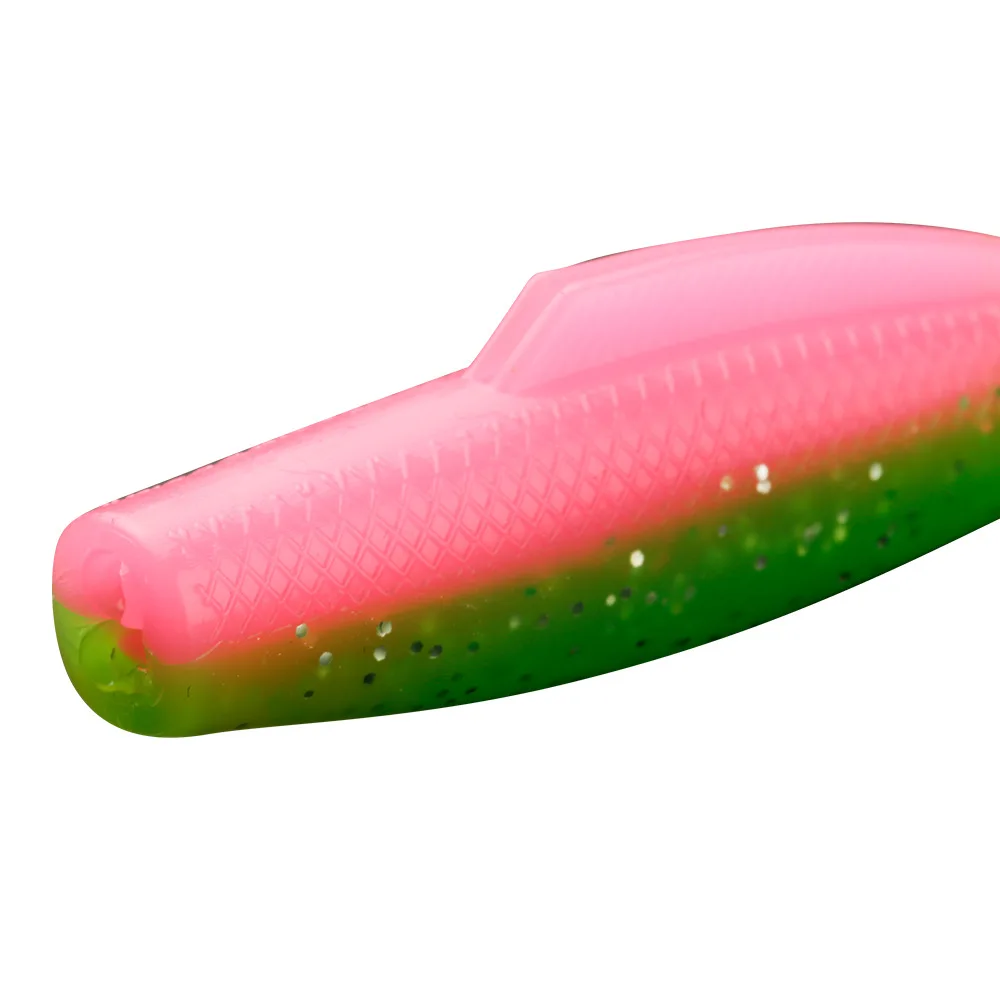 Señuelo de Pesca Testar, cebo suave de 100mm y 6,5g, paleta de silicona con cola en T, Wobblers artificiales, anzuelo con cabeza de plantilla para lubina, trucha, Pesca, 5 uds. - imagen 5