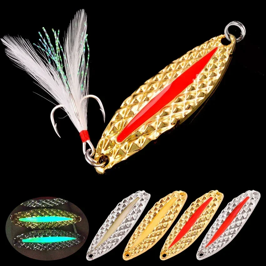 Juego de señuelos de pesca de metal, cebo duro, cuchara de agua salada, Crankbait de pesca artificial Wobblers, Spinner, cuchara que se hunde, aparejos, 18 piezas - imagen 4