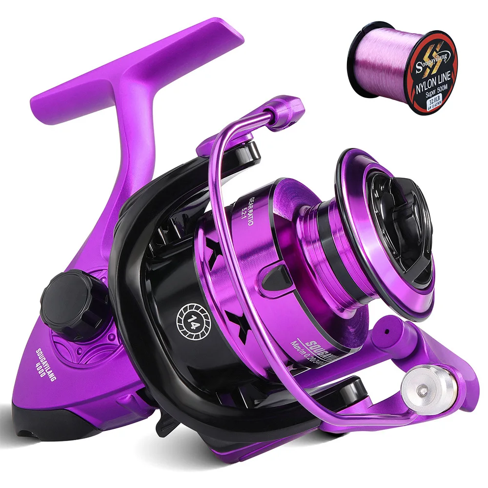Carrete pesca Sougayilang – Ultraligero, alta velocidad y suave arrastre - imagen 4