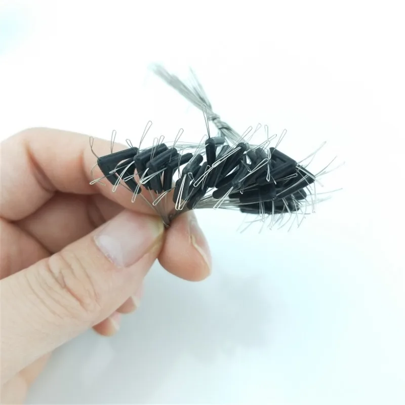 50 Uds. Dispositivo de Contactor de anzuelos dobles línea de bifurcación espacial ocho tipos línea de frijol espacial accesorios de herramientas de pesca giratorias - imagen 4