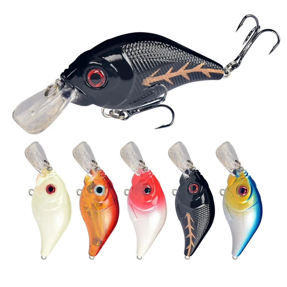 1 Uds ojos 3D 7,5 cm 12g señuelos duros VIB pesca cebo de pececillo anzuelos triples hundimiento Crankbait Wobblers aparejos de pesca - imagen 5