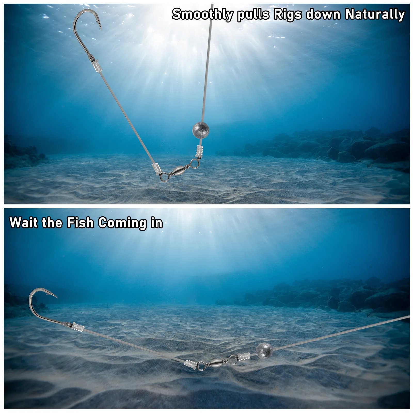 Plomada de peso de pesca de bola redonda perforada en línea para correr, aparejo de plomo de fundición larga, cabezal plano de pesca, platillo de besugo de bacalao - imagen 5