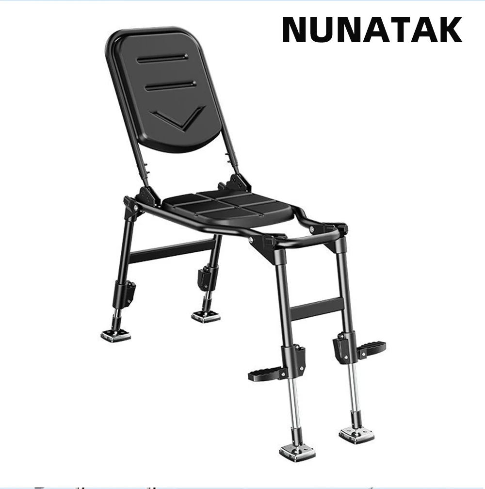 Silla NUNATAK de Metal para pesca de carpa, silla plegable, silla de pesca refrigerada gruesa, silla multifuncional de 4,58 KG con respaldo - imagen 2
