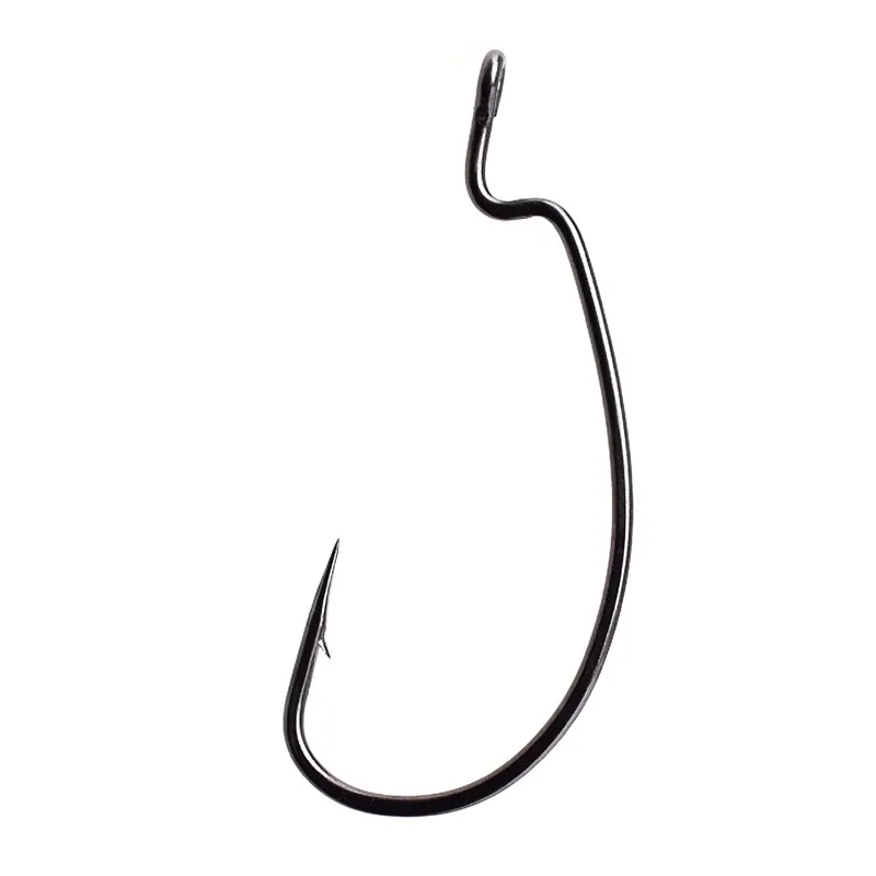 Gancho invertido de mango largo fundido y atrapa, anzuelo WACKY, anzuelo de manivela de vientre ancho fino con bloqueo de hierba, anzuelo WACKY, señuelo de pesca - imagen 5