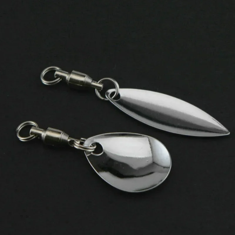 OUTKIT 6 unids/lote señuelo DIY para Spinner cuchara señuelos ranas VIB hoja de acero inoxidable reflectante cucharas ruidosas accesorios de pesca - imagen 2