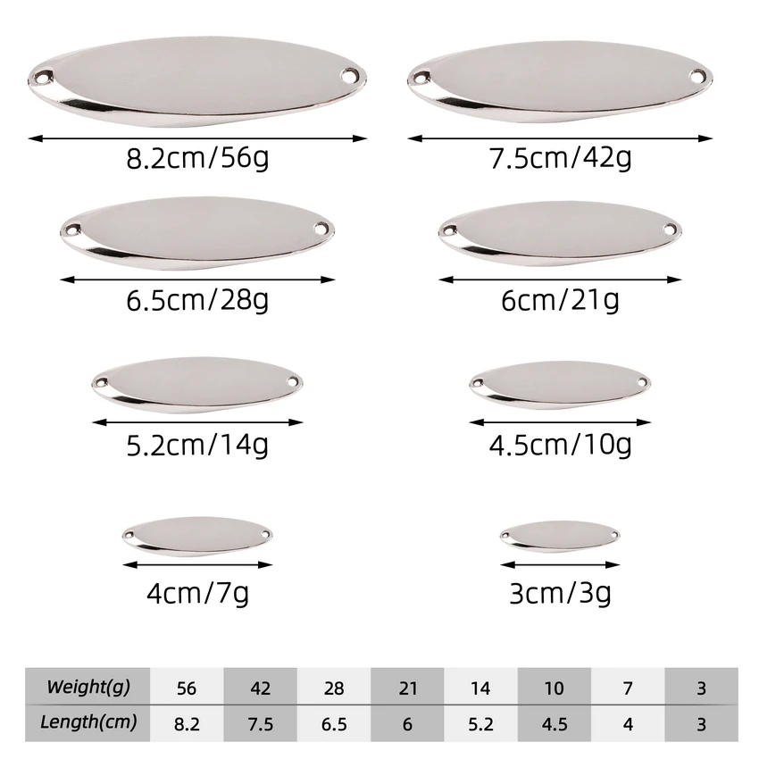 1 Uds 3g-56g cuchara giratoria de Metal señuelo de pesca de trucha cebo duro lentejuelas ruido Paillette cebo Artificial pequeño spinner de lentejuelas duras - imagen 2