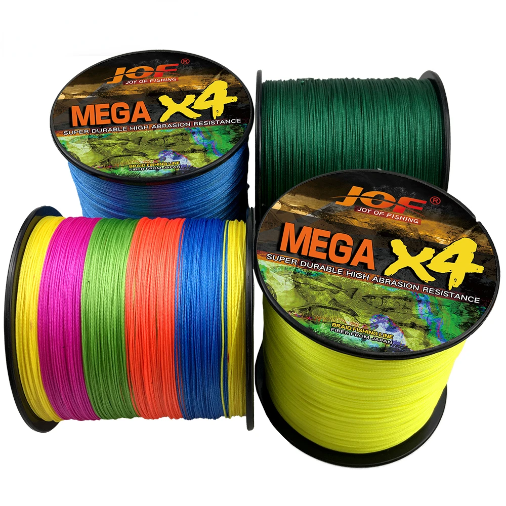 JOF nueva versión X4 línea de Pesca trenzada 100m líneas de PE japonesas multicolores súper fuertes 10 12 18 28 35 40 50 60 80LB Pesca - imagen 4