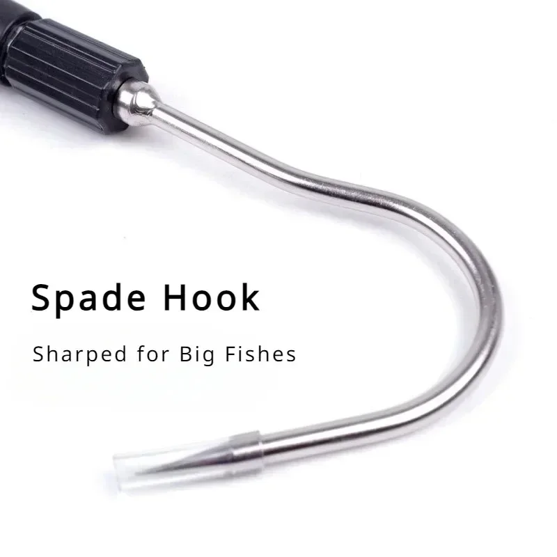 Varilla telescópica retráctil, gancho de pala, cuchara de hielo, rastrillo de concha de playa de acero inoxidable, aparejos de pesca de arena, colador, herramientas para peces - imagen 4