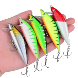 Señuelo Minnow Crankbait con Ojos 3D – Cebo Rígido de Pesca