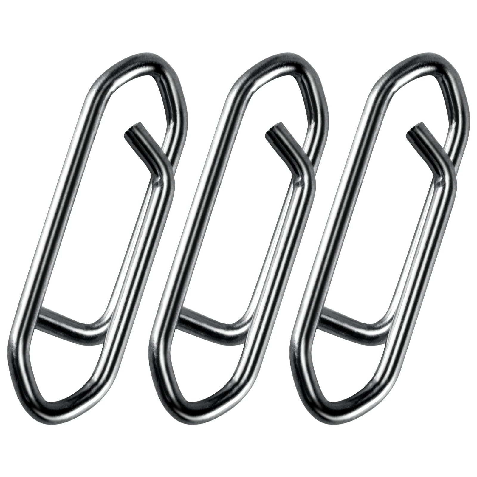 Clip de potencia a presión para pesca, Clip de velocidad de acero inoxidable, conector de enlace rápido de cambio rápido para Crankbait Swimbait Minnow, 50 Uds.